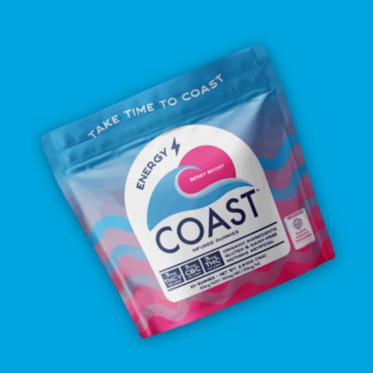Coast Cannabis Co. - Berry Boost Energy Gummies | 1:1:1 - THCV:CBC:THC - 20pk 5mg - 72g - 1