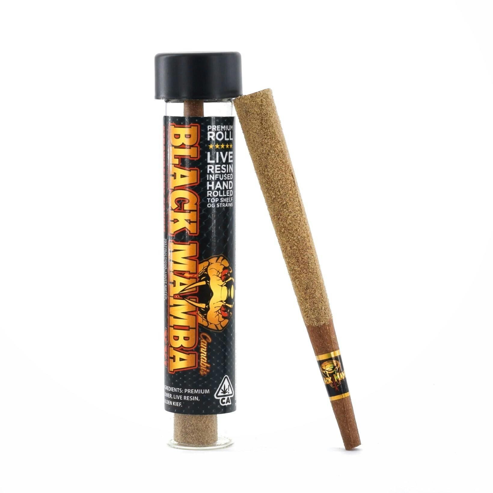 Black Mamba Cannabis - Black Mamba Single Preroll - King Louis - 1.2gram - Infused Blunt - 1