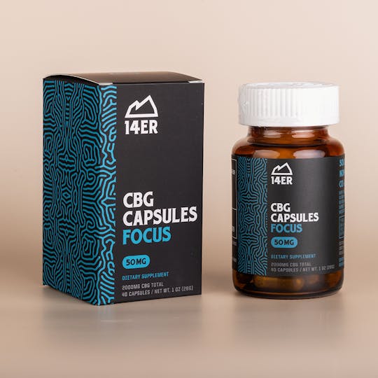 14er Extractions - 14er | FOCUS | CBG 50mg 40pk Capsules - 1