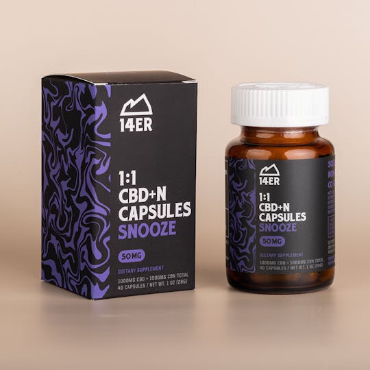 14er Extractions - 14er | SNOOZE | CBD+N 50mg 40pk Capsules - 1