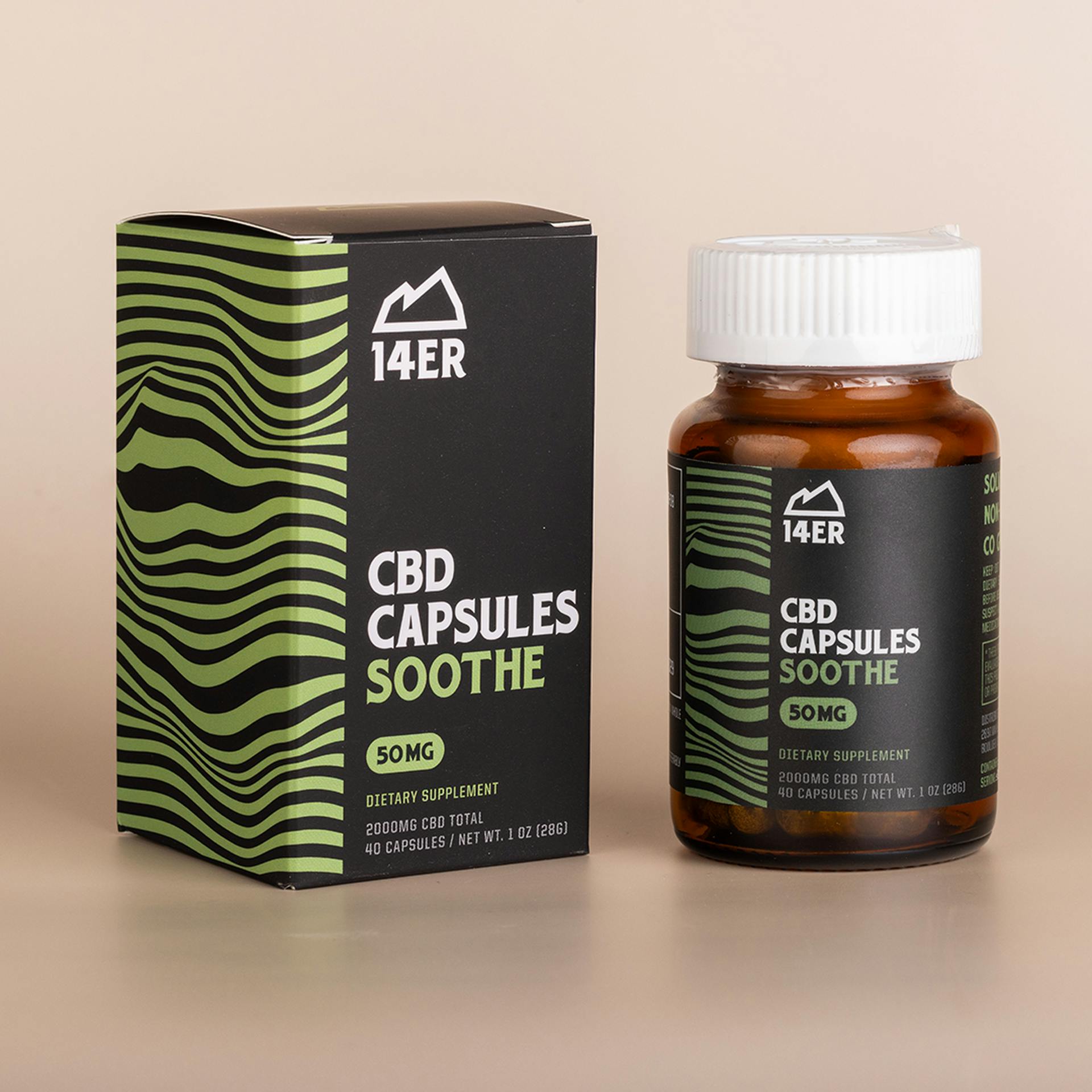 14er Extractions - 14er | SOOTHE | CBD 50mg 40pk Capsules - 1