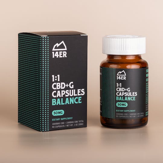 14er Extractions - 14er | BALANCE | CBD+G 50mg 40pk Capsules - 1