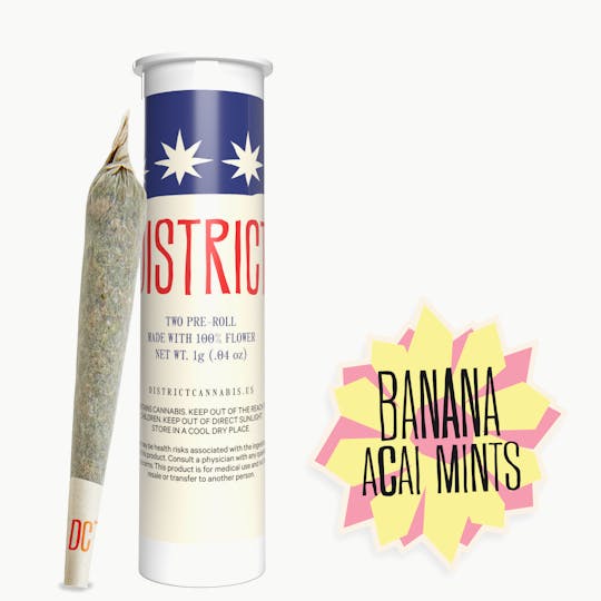 District Cannabis - Banana Acai Mints Pre-Roll - 1