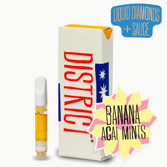 District Cannabis - Banana Acai Mints Liquid Diamonds & Sauce Cartridge - 1