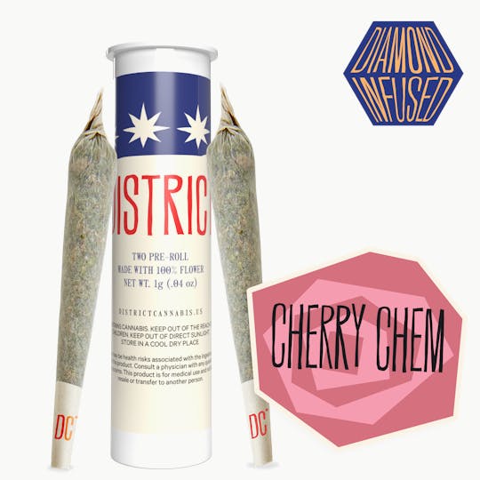 District Cannabis - Cherry Chem Diamond Infused Pre-Roll Pack 2ct - 1