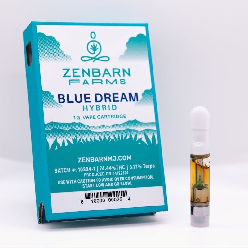 Zenbarn Farms - Blue Dream 1g Vape Cartridge - 1