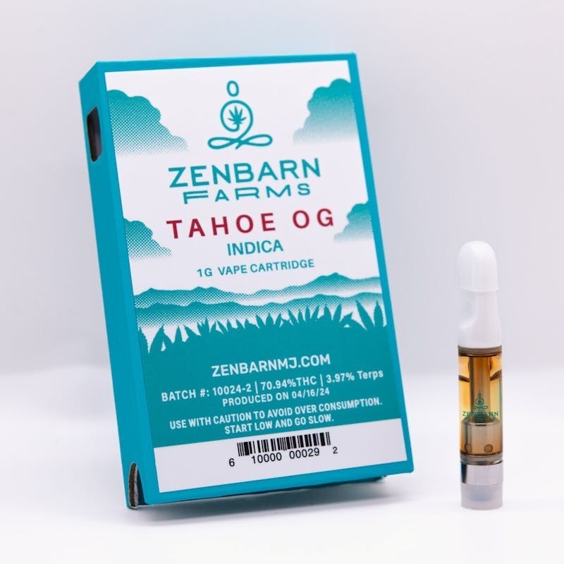 Zenbarn Farms - Tahoe OG 1g Vape Cartridge - 1