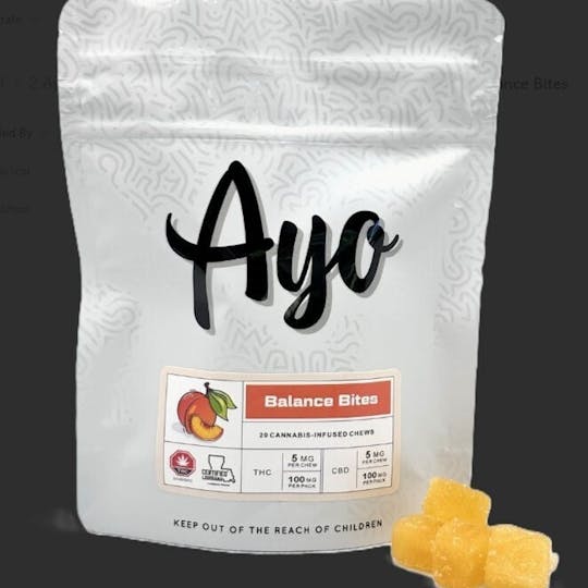 Ayo - Ayo- Balance Bites 1:1 Gummies 100mg THC, 100mg CBD 20pk - 1