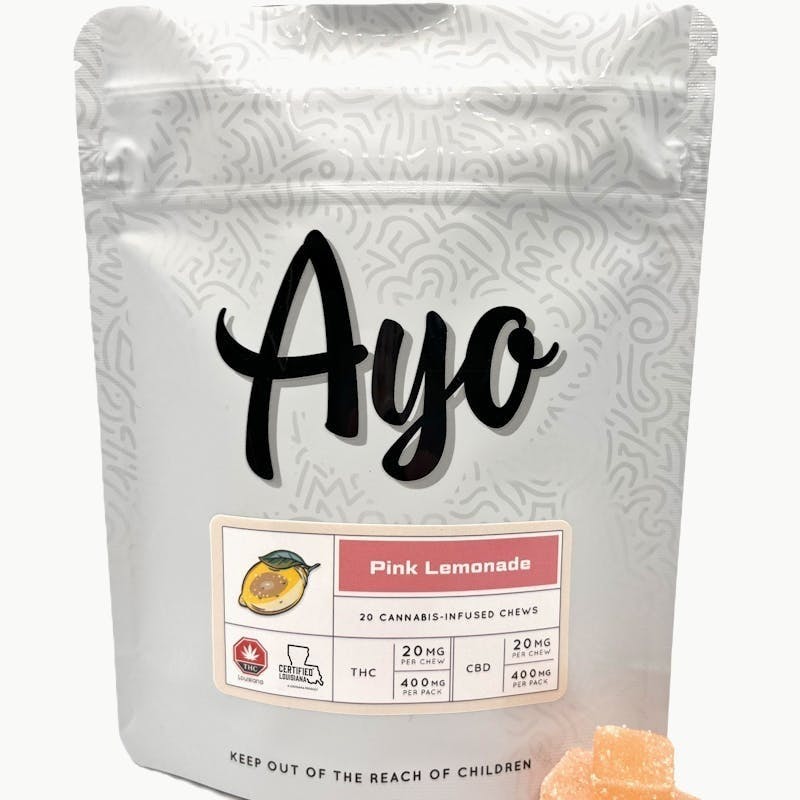 Ayo - Ayo- Pink Lemonade 1:1 Gummies 400mg THC, 400mg CBD 20 pk - 1