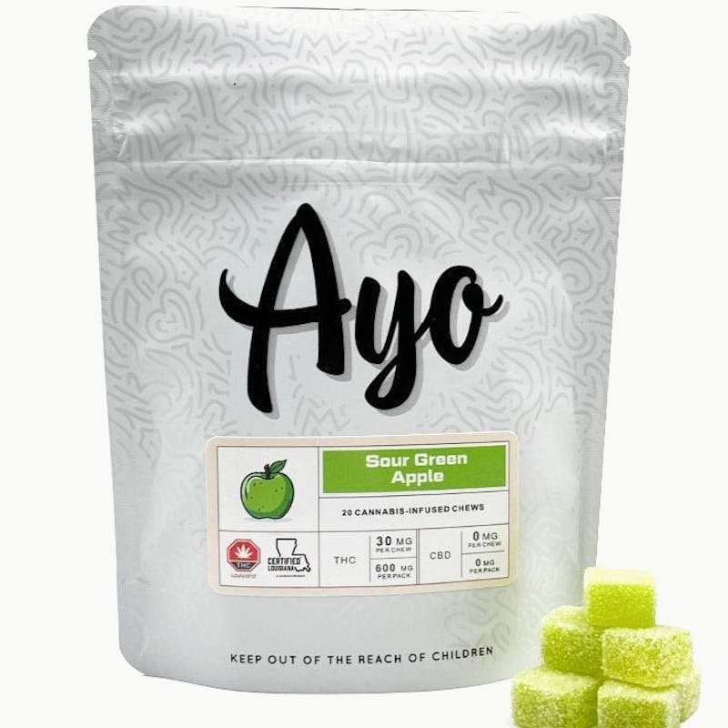 Ayo - Ayo- Sour Green Apple Blend Gummies 600mg 20pk - 1