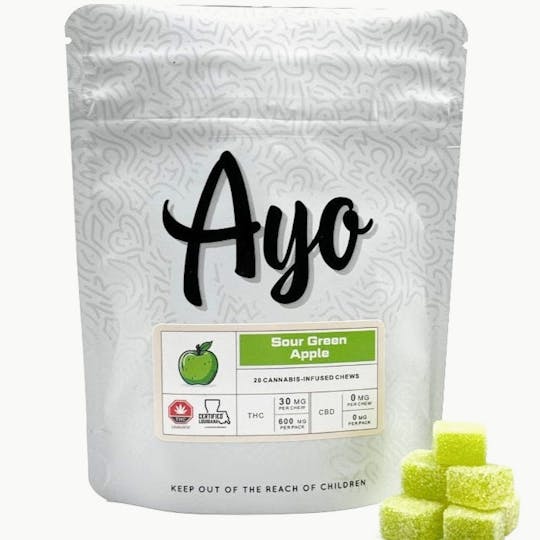 Ayo - Ayo- Sour Green Apple Blend Gummies 600mg 20pk - 1