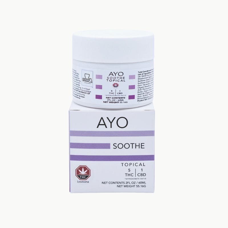 Ayo - Ayo- Soothe Topical 5:1 THC:CBD - 1
