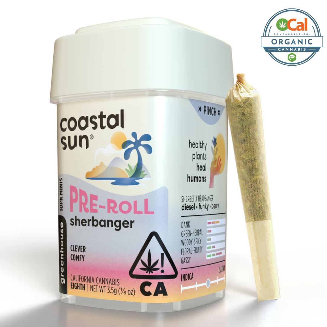 Coastal Sun - Sherbanger Greenhouse 0.35g Pre-roll 10pk 3.5g - 1