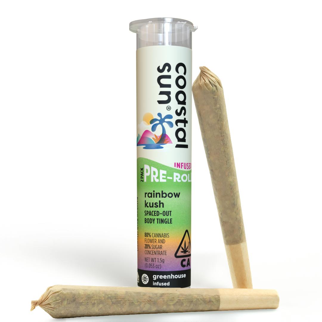 Coastal Sun - Rainbow Kush Infused Greenhouse 0.75g Pre-Roll 2pk 1.5g - 1