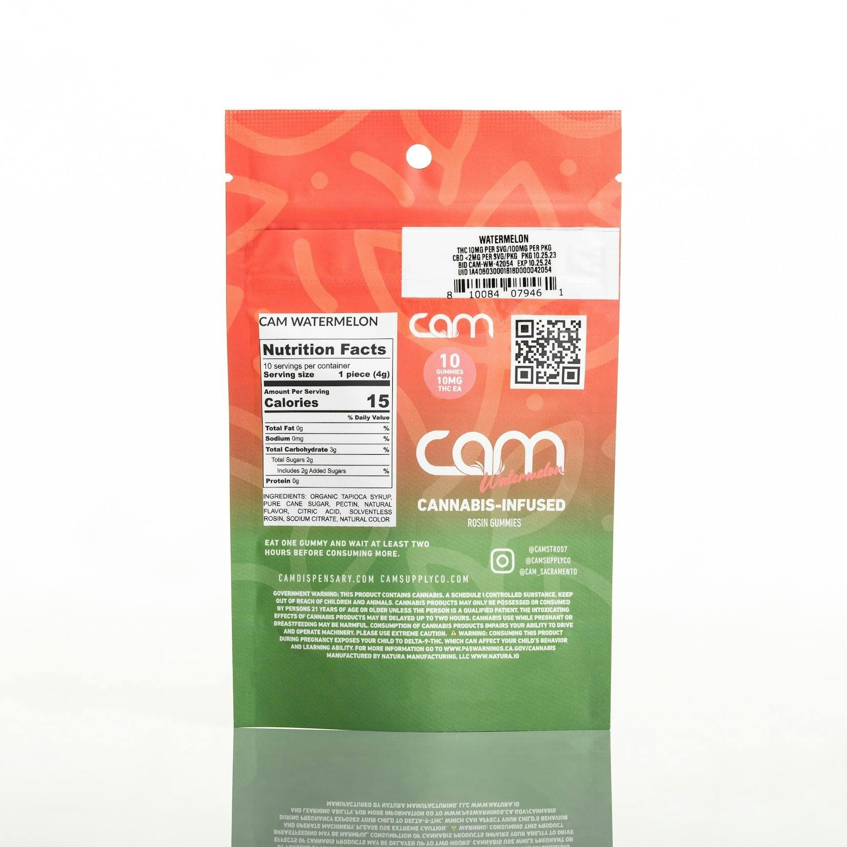 CAM - CAM | Watermelon 2:1:1 CBD:CBN:THC Rosin Gummies (50mg) - 1