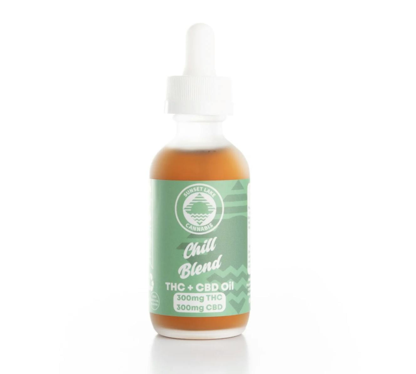 Sunset Lake - Sunset Lake- Chill Blend Tincture 300mg THC 300mg CBD - 1