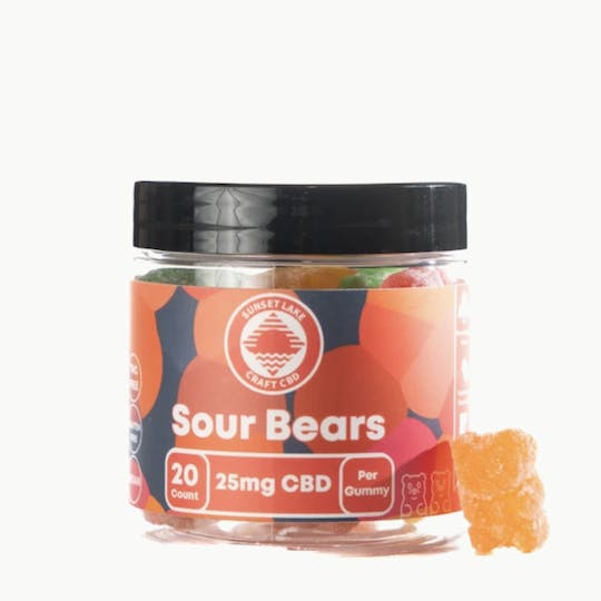 Sunset Lake - Sunset Lake- Craft CBD Sour Bear Gummies 500mg CBD 25mg 20pk - 1