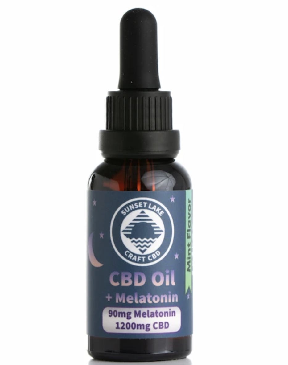 Sunset Lake - Sunset Lake- Melatonin Mint Tincture 1200mg CBD 90mg Melatonin - 1