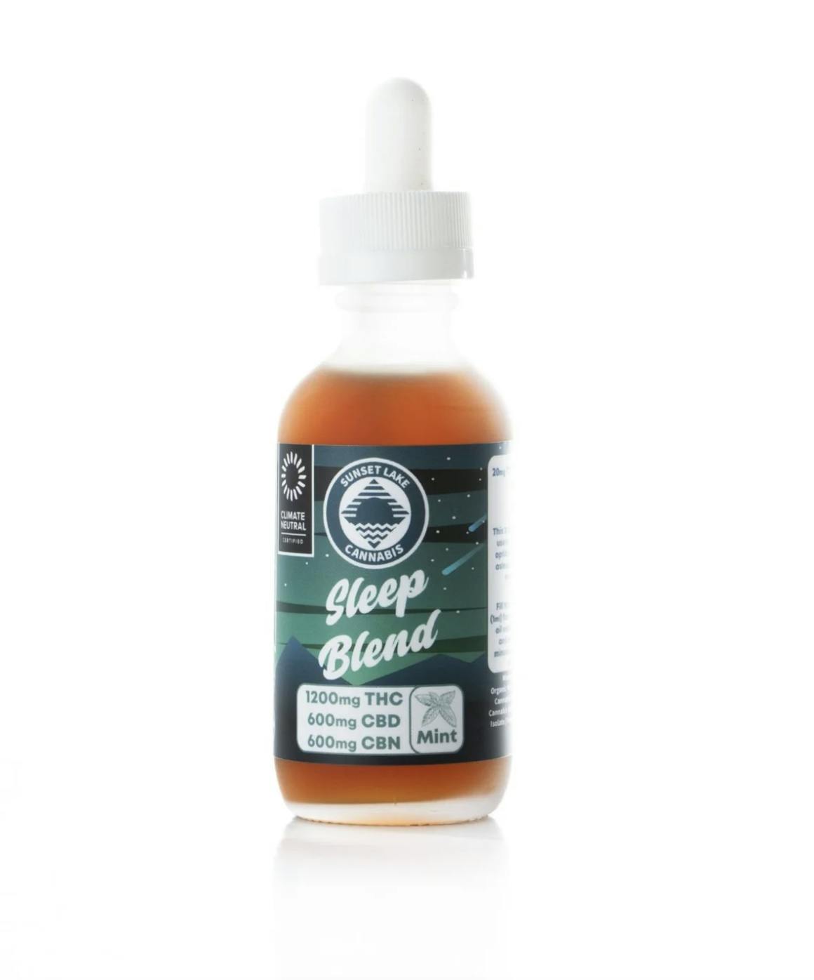 Sunset Lake - Sunset Lake- Sleep Blend Tincture 1200mg THC 600mg CBD 600mg CBN - 1