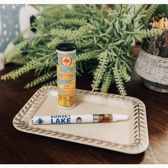 Sunset Lake - Sunset Lake- Honey Banana Hash Rosin Vape Cartridge .5g - 1