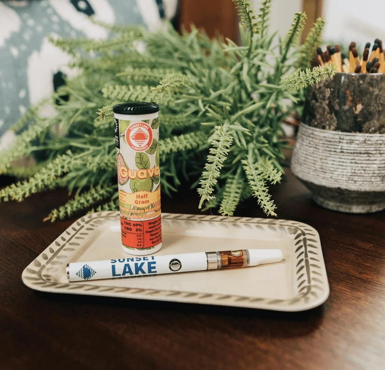 Sunset Lake - Sunset Lake- Guava Hash Rosin Vape Cartridge .5g - 1