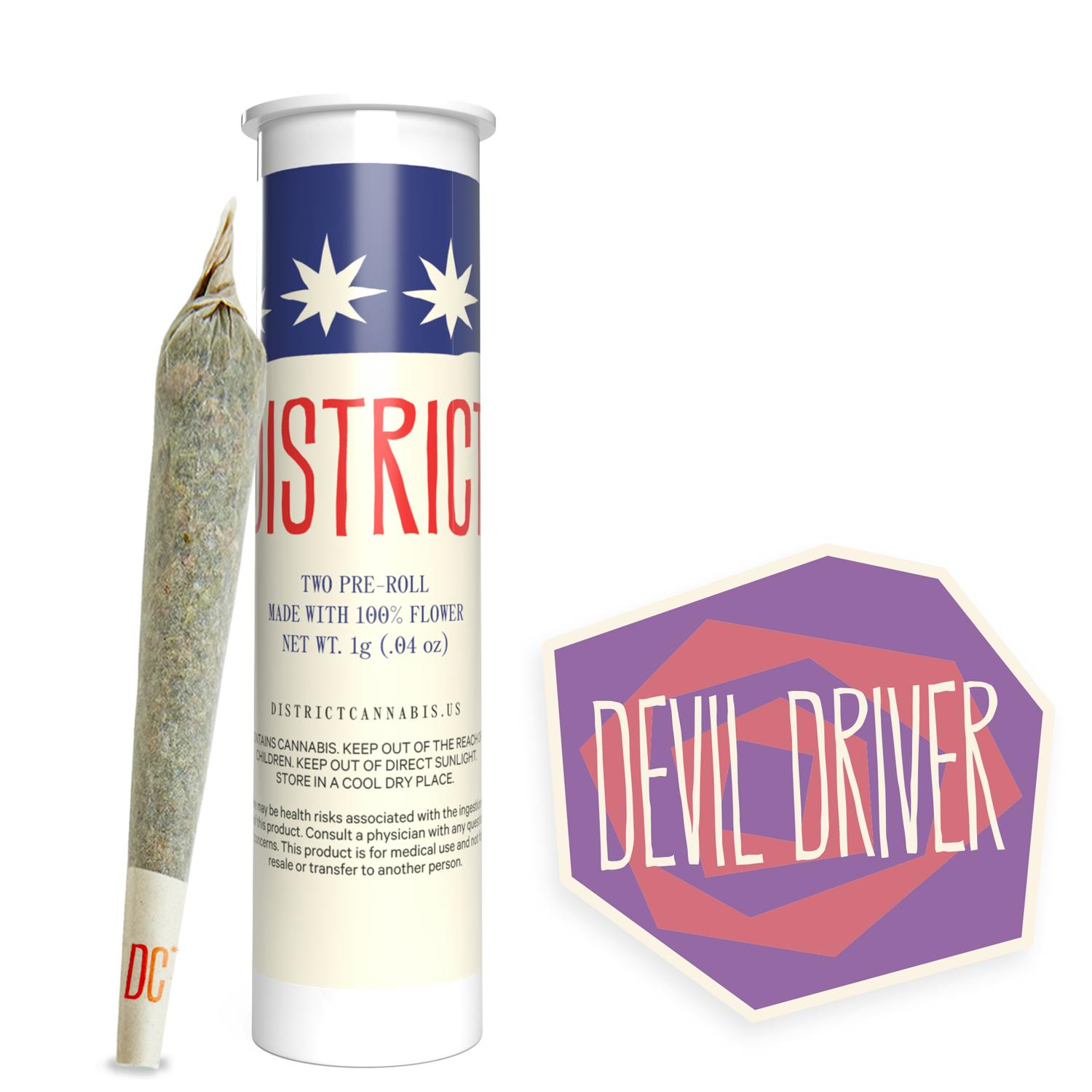 District Cannabis - Devil Driver Pre-Roll 1g - 1
