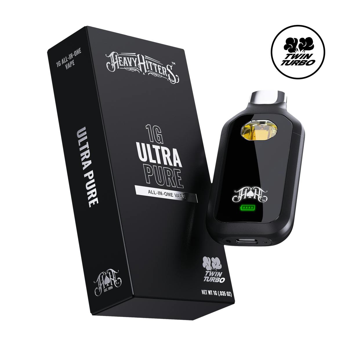 Heavy Hitters - Gelato | Hybrid - Ultra Extract High Potency Oil - 1G All-In-One Vape - 1
