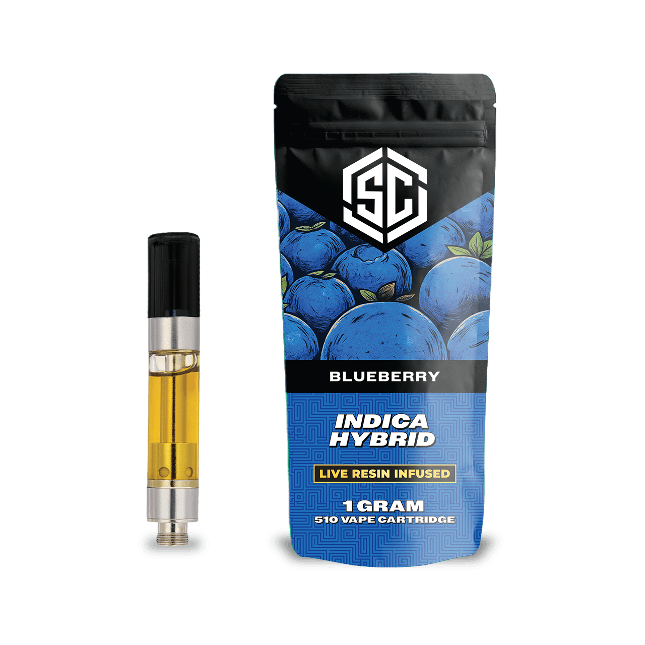 Society C - The SC | Live Resin Infused 510 Cartridge | Blueberry | 1g - 1