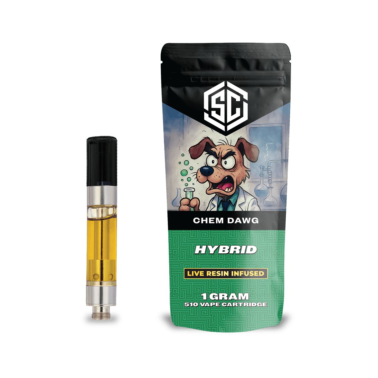 Society C - The SC | Live Resin Infused 510 Cartridge | Chem Dawg | 1g - 1