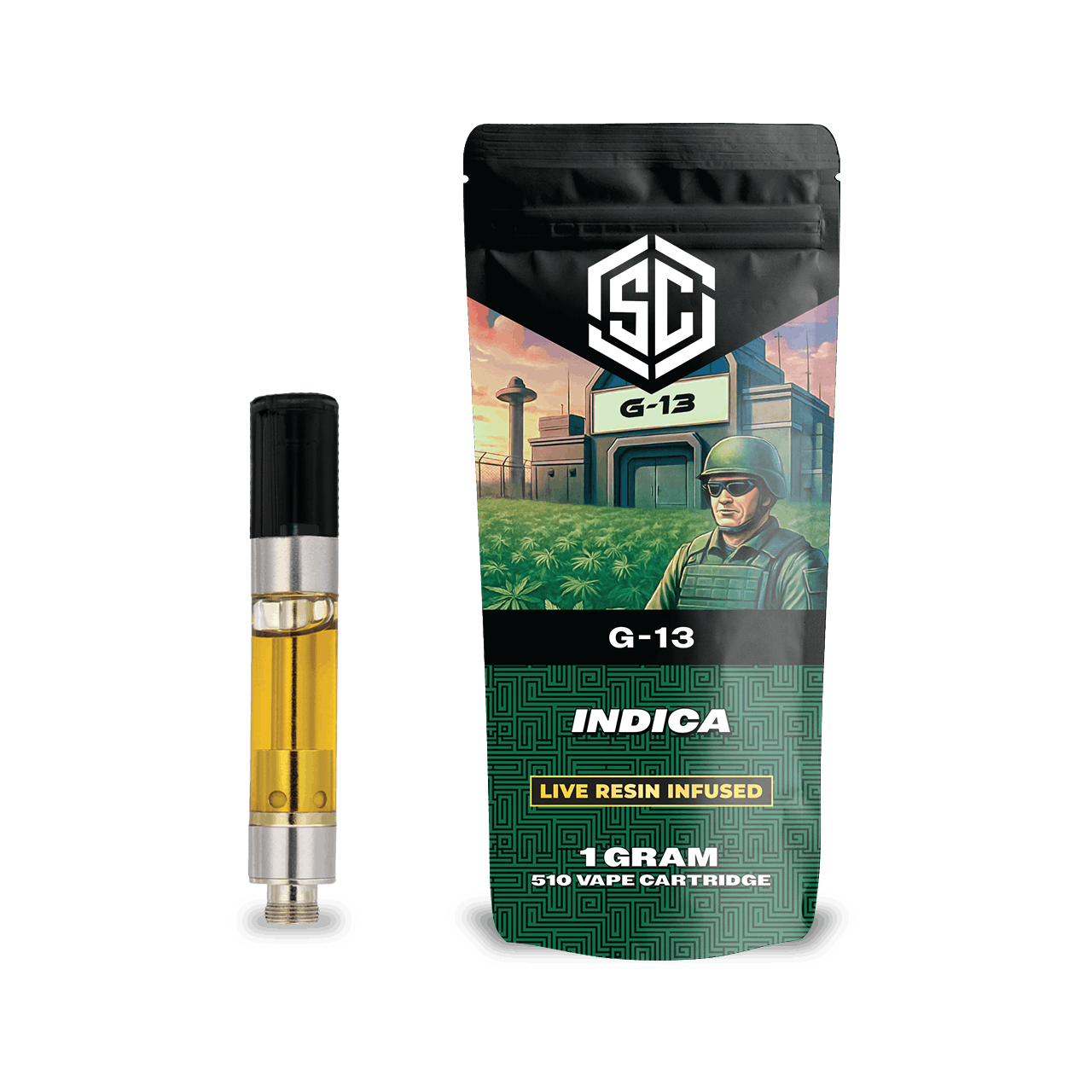 Society C - The SC | Live Resin Infused 510 Cartridge | G13 | 1g - 1