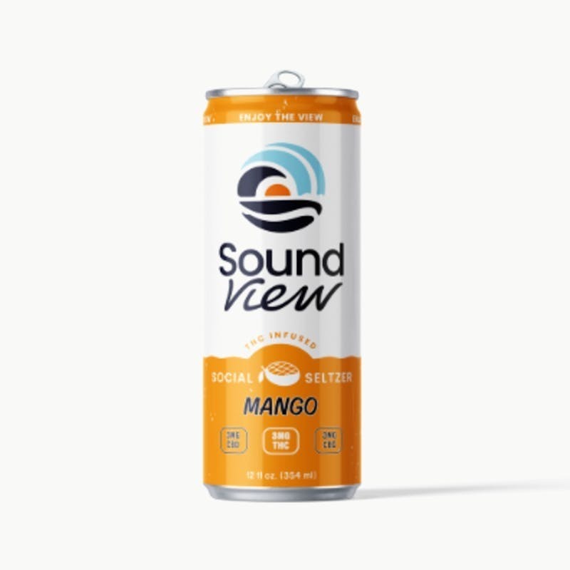 SoundView - SoundView - Mango Seltzer Hemp-Derived Beverage 1:1:1 THC:CBD:CBG - 1