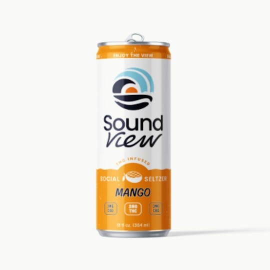 SoundView - SoundView - Mango Seltzer Hemp-Derived Beverage 1:1:1 THC:CBD:CBG - 1