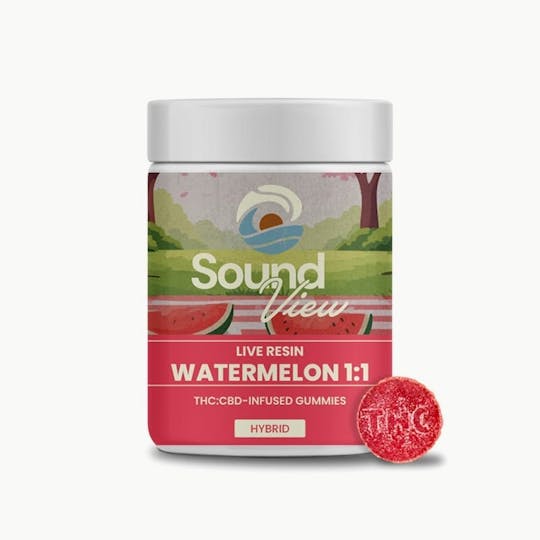SoundView - SoundView - Live Resin Watermelon Gummies 1:1:1 THC:CBD:CBG 100mg 20pk - 1