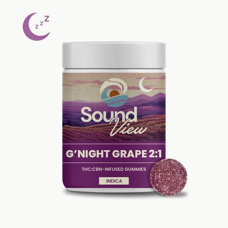 SoundView - SoundView - G'Night Grape Gummies 2:1 THC:CBN 100mg 20pk - 1
