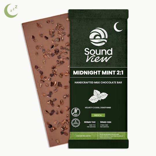 SoundView - SoundView - Midnight Mint Milk Chocolate Bar 2:1 THC:CBN 100mg 50mg CBN - 1