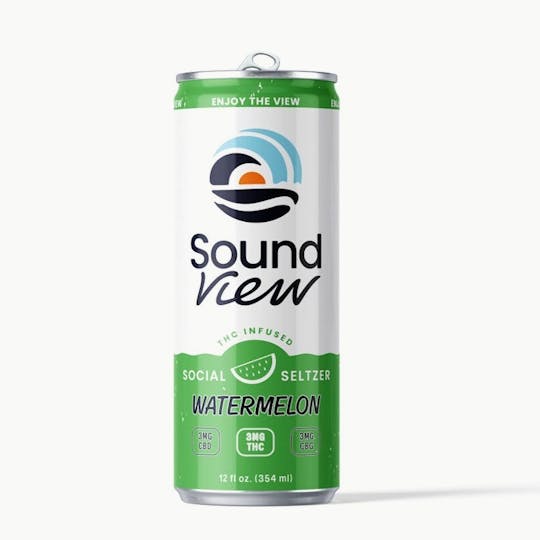 SoundView - SoundView - Watermelon Seltzer Hemp-Derived 1:1:1 THC:CBD:CBG - 1