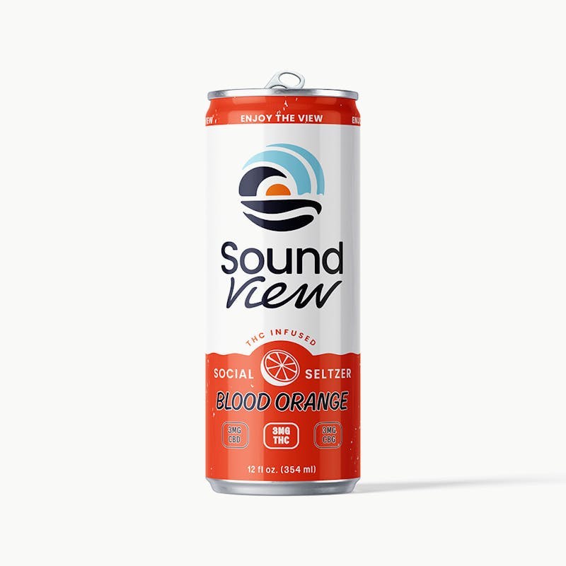 SoundView - SoundView - Blood Orange Seltzer Hemp-Derived Beverage 1:1:1 THC:CBD:CBG - 1