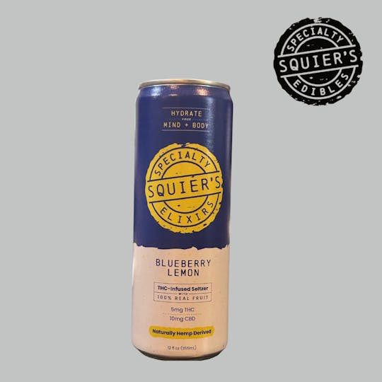 Squier's Specialty Edibles - Squier's Blueberry Lemon Infused Seltzer | 5MG THC | 10MG CBD - 1