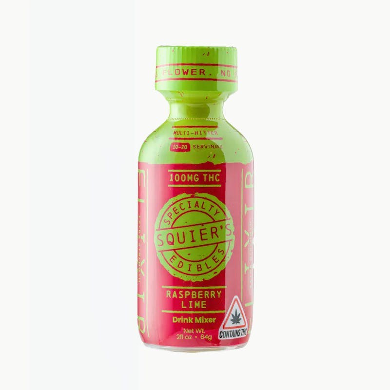 Squier's Specialty Edibles - Squier's Raspberry Lime | 100mg Drink Mixer - 1