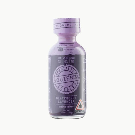 Squier's Specialty Edibles - Squier's Blackberry Lavender | Sleepy Time | THC / CBD / CBN | Drink Mixer - 1