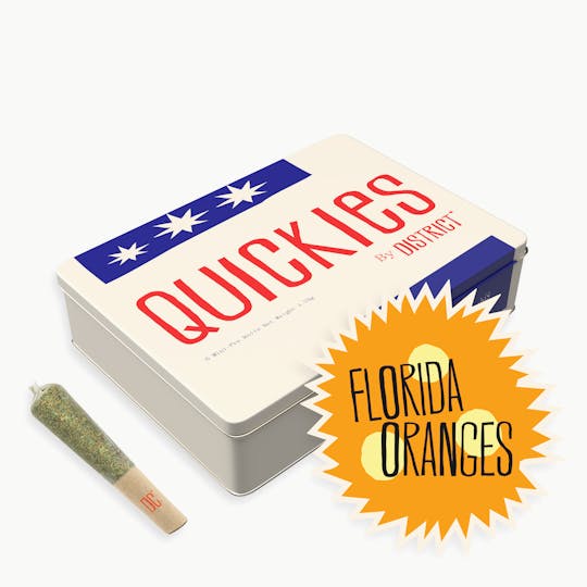 District Cannabis - Florida Oranges | Quickies | 0.35g mini joints 5ct - 1