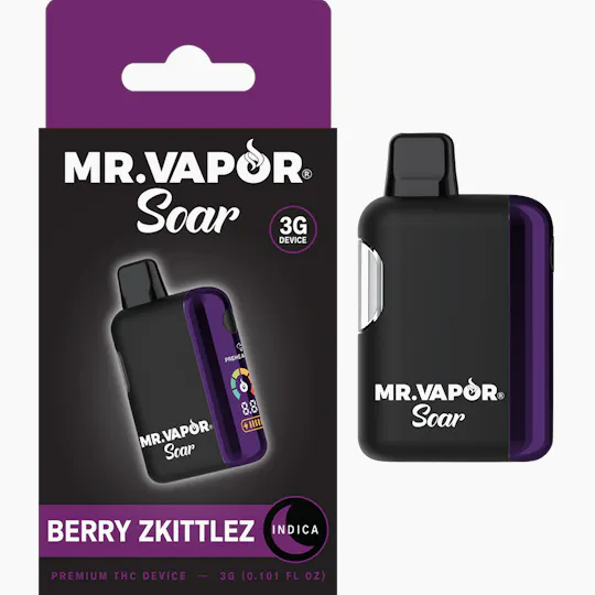 Mr. Vapor Soar - 3g Disposable- Berry Zkittlez - Mr. Vapor Soar Mr. Vapor Soar - 3g Disposable- Berry Zkittlez - Mr. Vapor Soar
