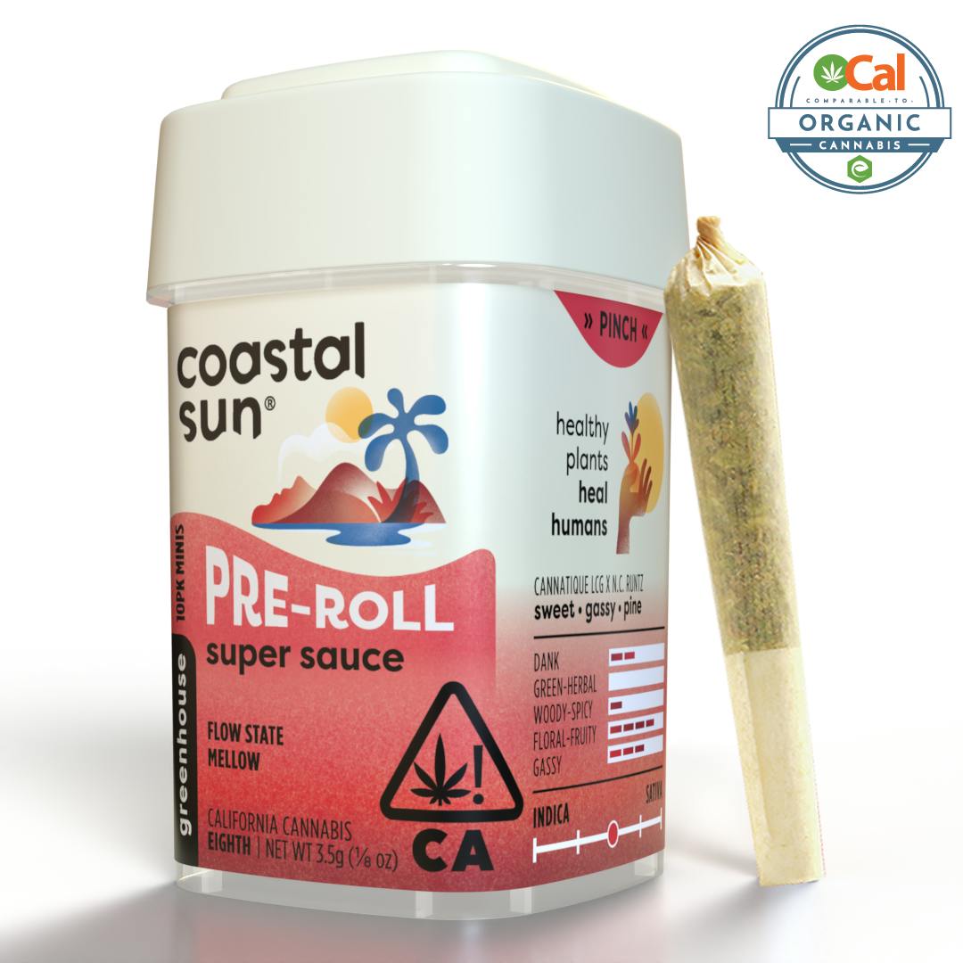 Coastal Sun - Super Sauce Greenhouse 0.35g Pre-Roll 10pk 3.5g - 1