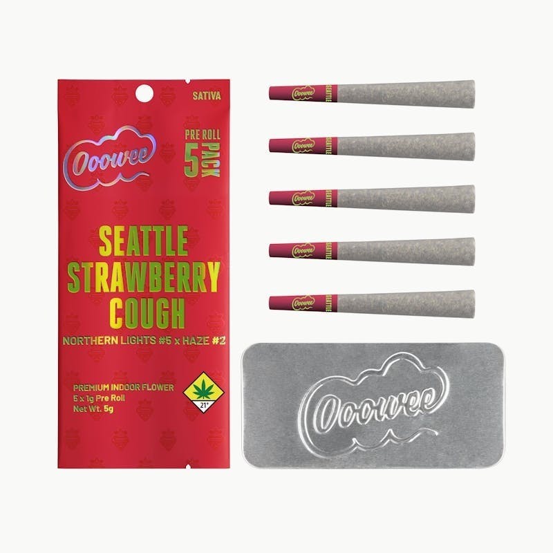Ooowee - Seattle Strawberry Cough Pre Roll 1g | 5pk - 1