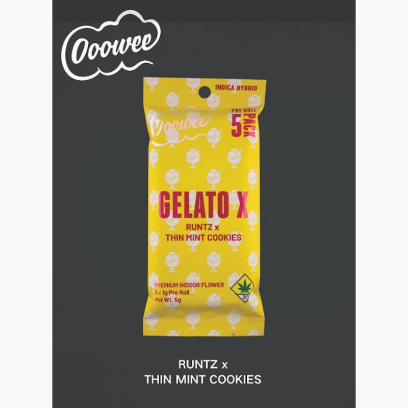 Ooowee - Gelato X | Dipped Pre Roll 1g | 5pk - 1