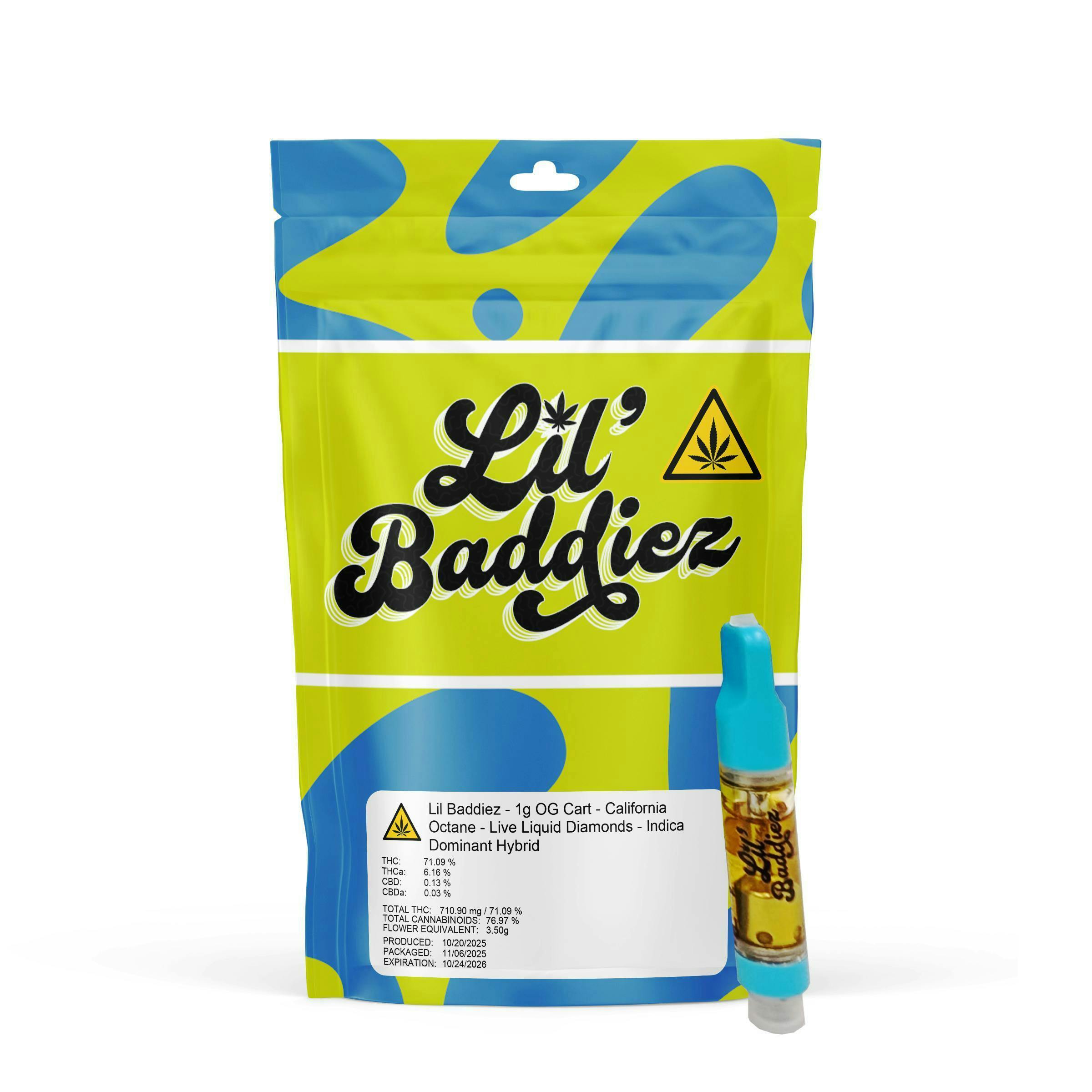 Lil' Baddiez - Lil' Baddiez - California Octane - 1g Live Liquid Diamonds OG Cart - 1