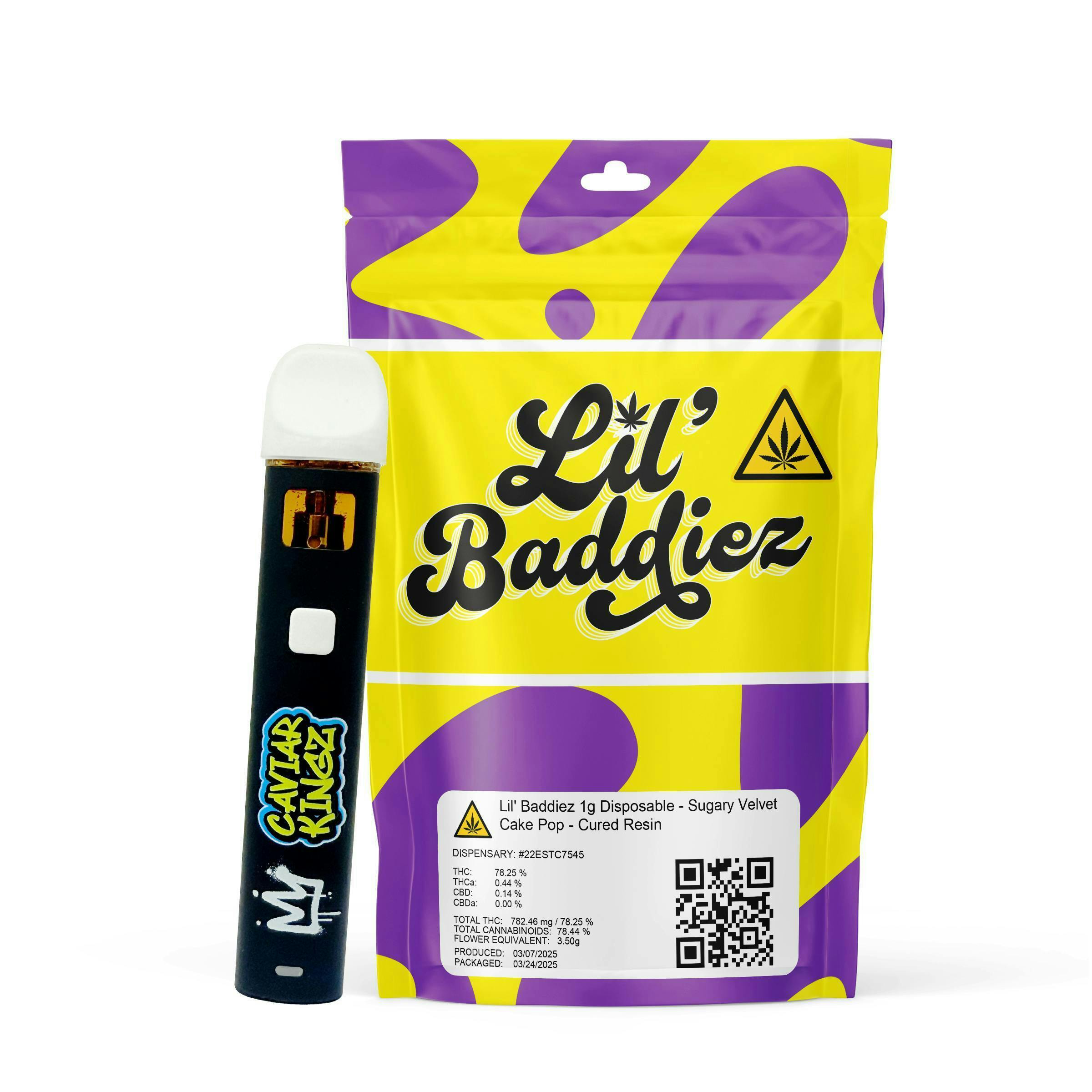 Lil' Baddiez - Lil' Baddiez - Sugary Velvet Cake Pop - 1g Disposable - 1
