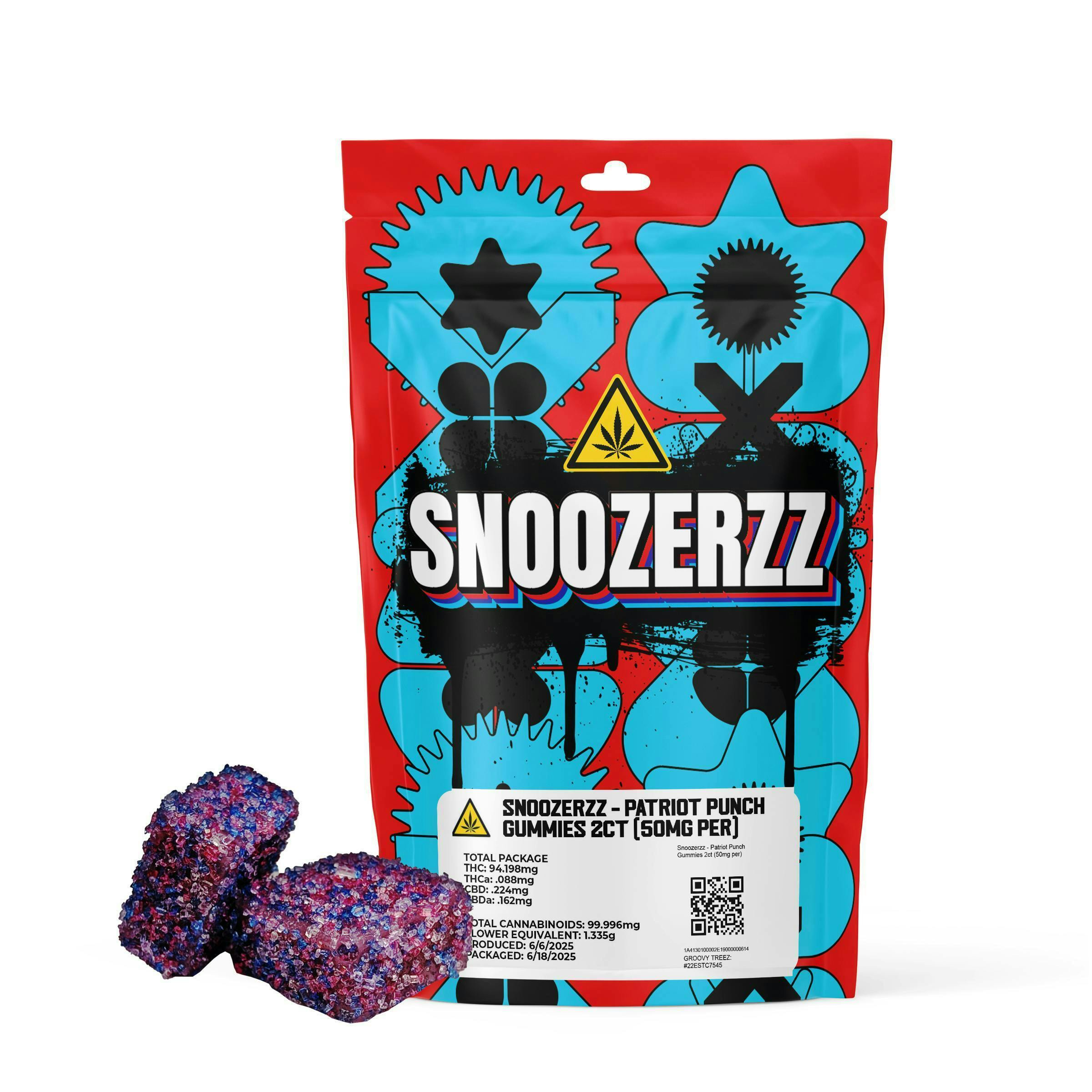 Snoozerzz - Snoozerzz - Patriot Punch Gummies 2ct (50mg per) - 1