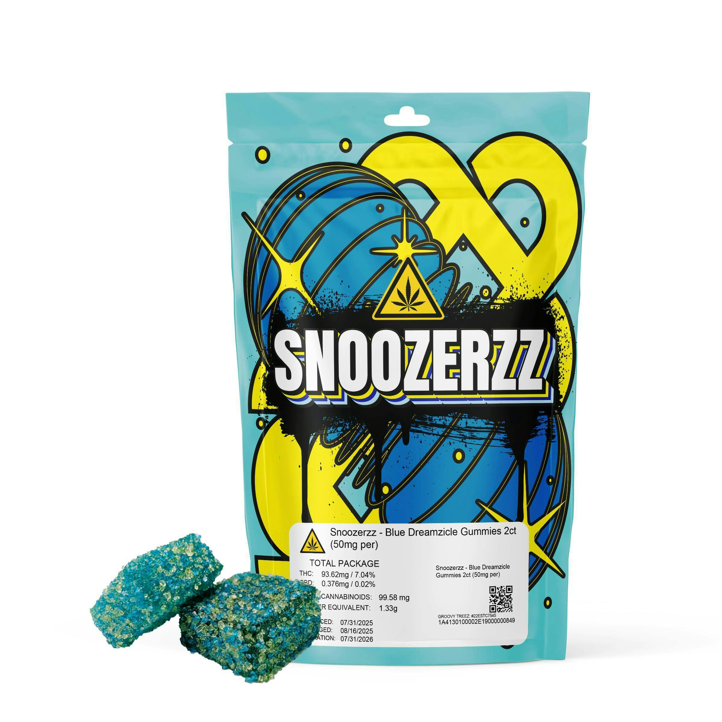 Snoozerzz - Snoozerzz - Blue Dreamzicle Gummies 2ct (50mg per) - 1