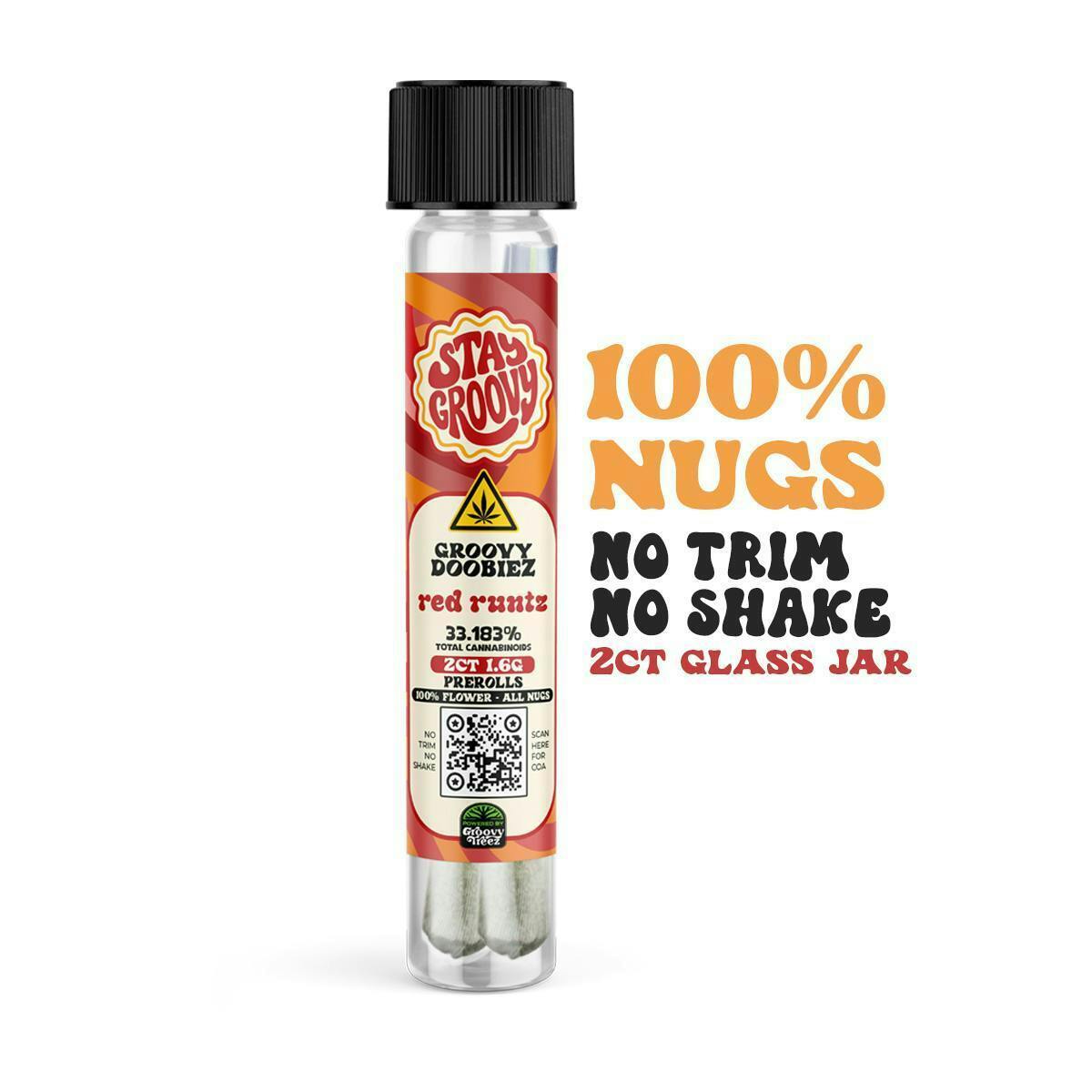 Stay Groovy - Stay Groovy - Red Runtz - 0.8g Pre-Roll 2pk - 1
